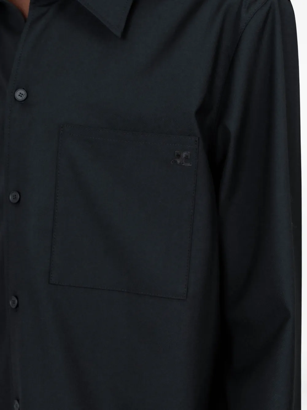 Courrèges Overhemd met borstzak Zwart