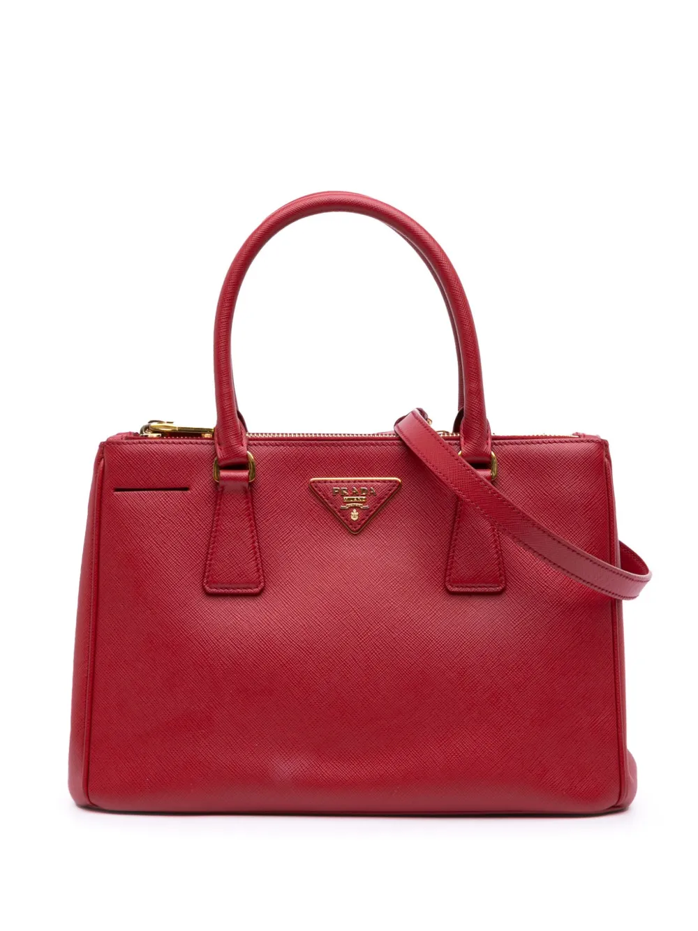 Prada Pre-Owned 2013-2025 Small Saffiano Lux Galleria Double Zip satchel | Red | Image 1
