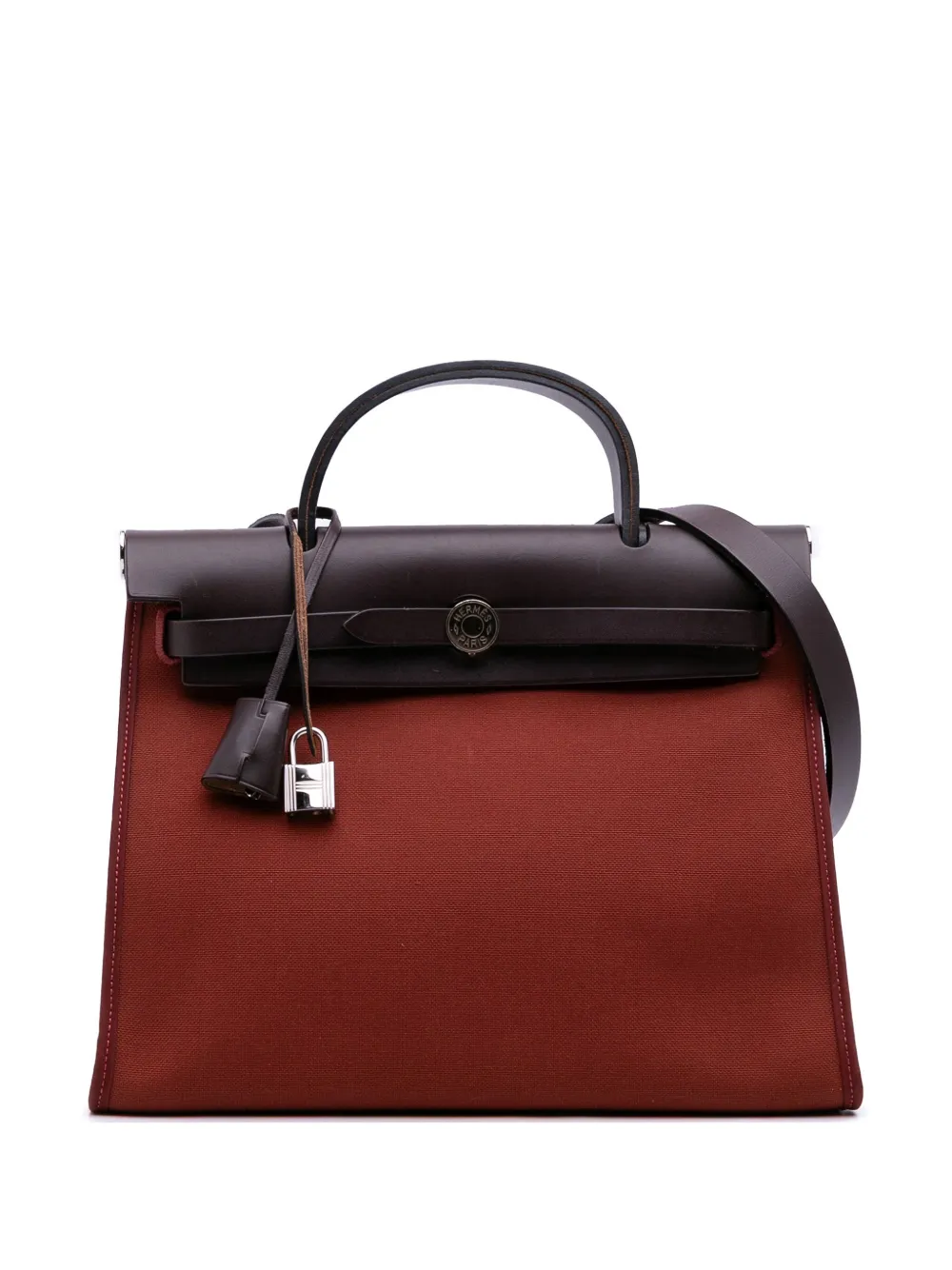Hermès Pre-Owned 2014 Toile Herbag Zip 31 satchel | Red | Image 1