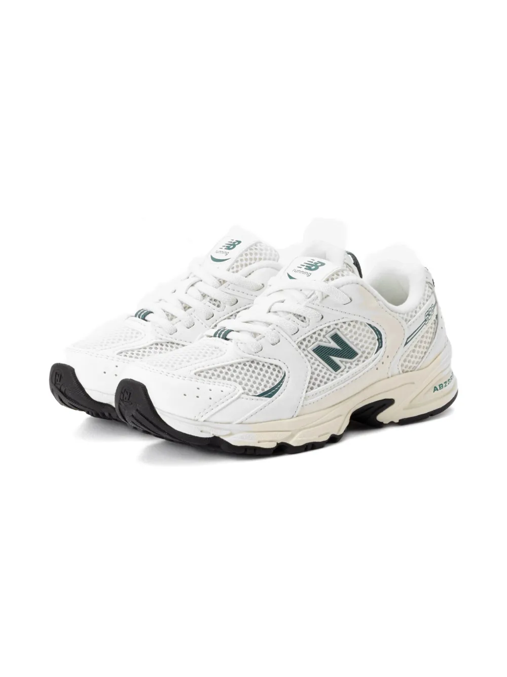 New Balance Kids 530 v1 mesh-panel leather sneakers White