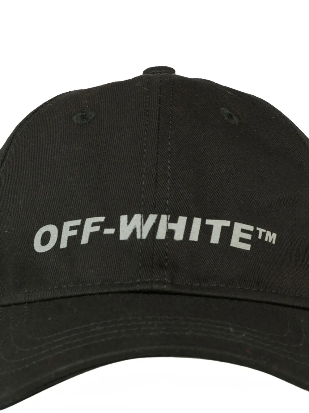 Off-White Kids Honkbalpet met geborduurd logo Zwart