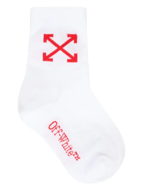 Off-White Kids Gerippte Socken mit Logo