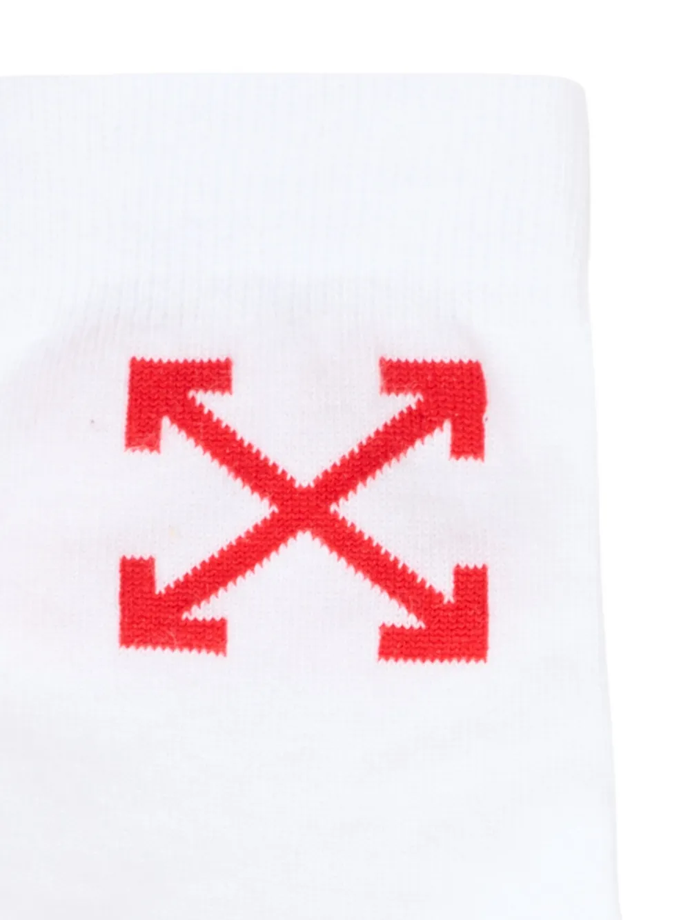 Off-White Kids Geribbelde sokken met logodetail Wit