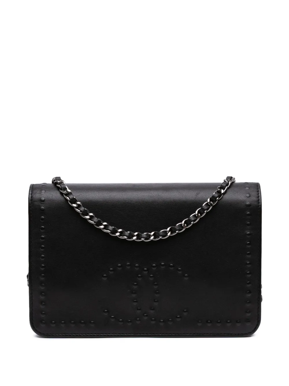2013-2014 CC Embossed Lambskin Wallet On Chain crossbody bag