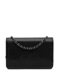 CHANEL Pre-Owned 2013-2014 CC Embossed Lambskin Wallet On Chain crossbody bag - Black