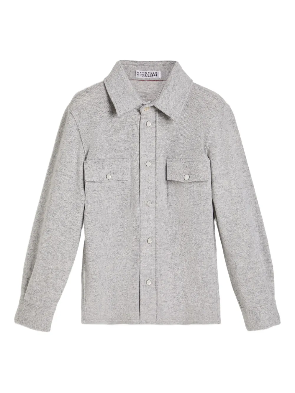 Brunello Cucinelli Kids pocket knit shirt - Grigio