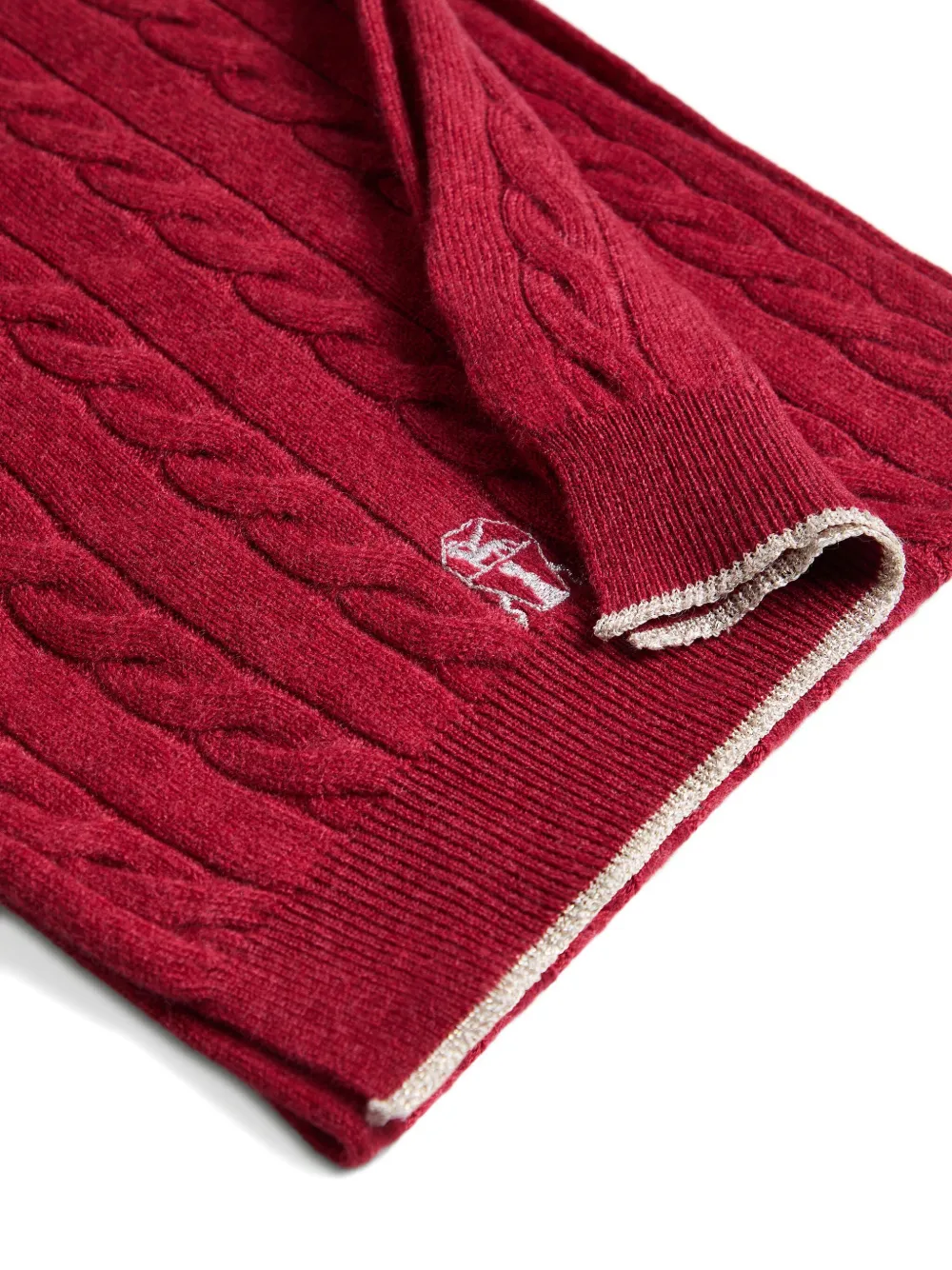 Brunello Cucinelli Kids cable-knit scarf - Rood