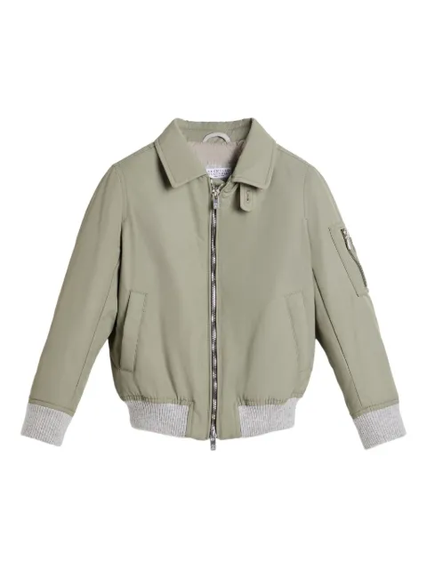 Brunello Cucinelli Kids zip-front bomber jacket