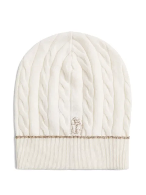 Brunello Cucinelli Kids cable-knit embellished beanie