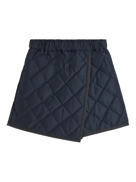 Brunello Cucinelli Kids falda cruzada con diseño capitonado