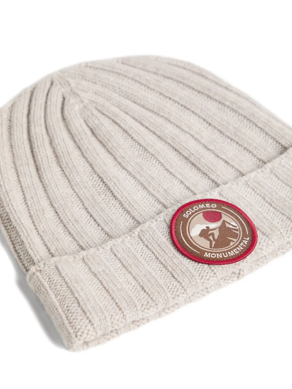 Brunello Cucinelli Kids Ribgebreide muts - Beige