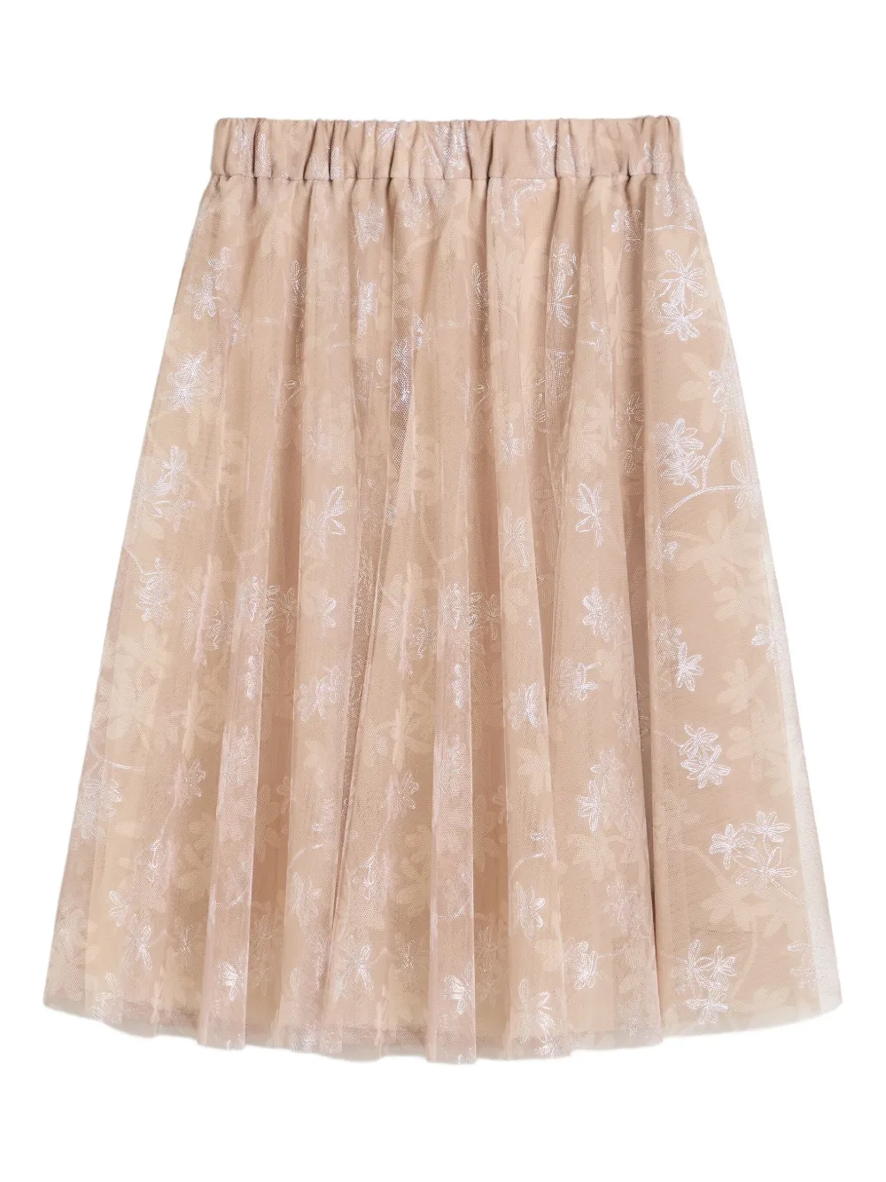 Brunello Cucinelli Kids Tutu met bloemenprint Beige