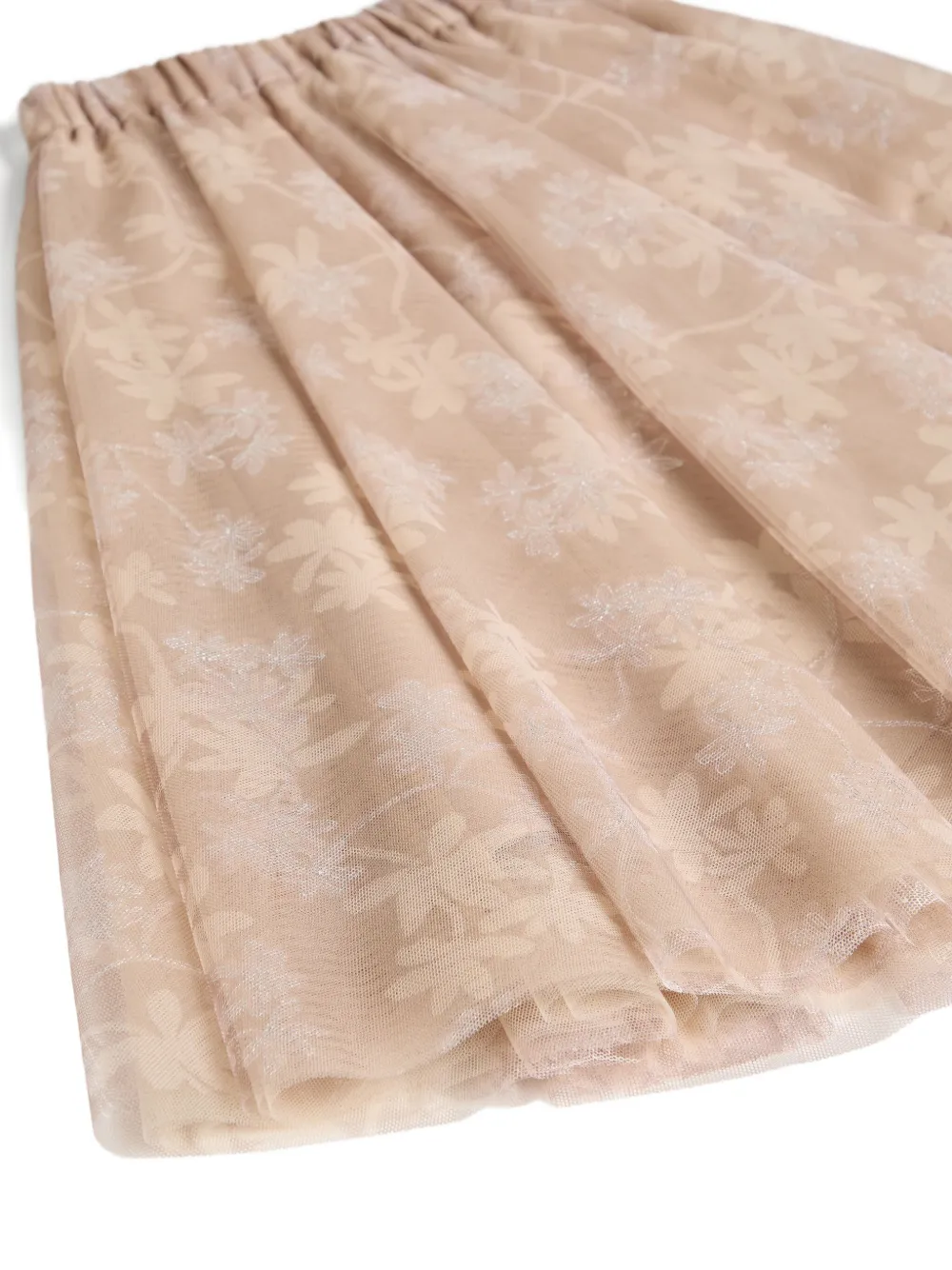 Brunello Cucinelli Kids Tutu met bloemenprint Beige