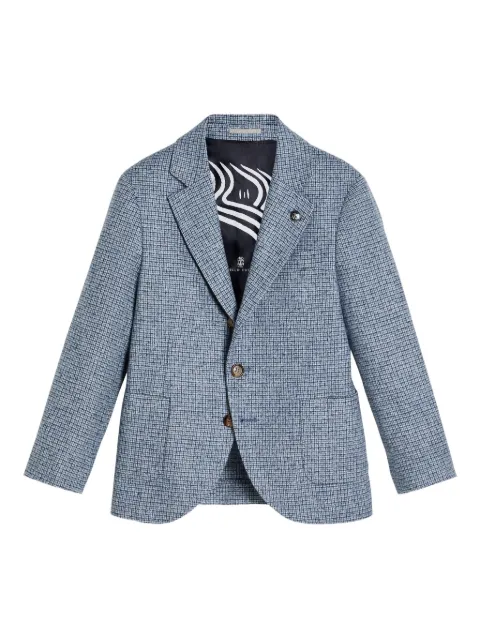 Brunello Cucinelli Kids checked flannel blazer