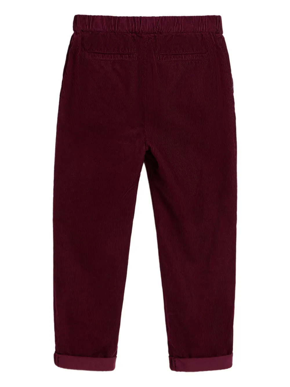 Brunello Cucinelli Kids Ribfluwelen plooibroek Rood