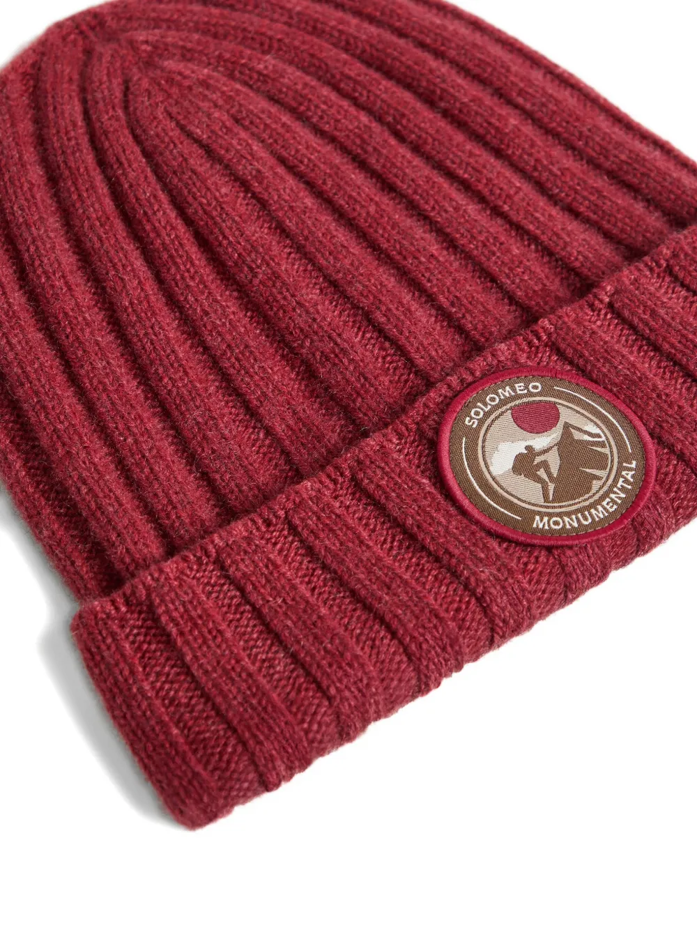 Brunello Cucinelli Kids Ribgebreide muts - Rood