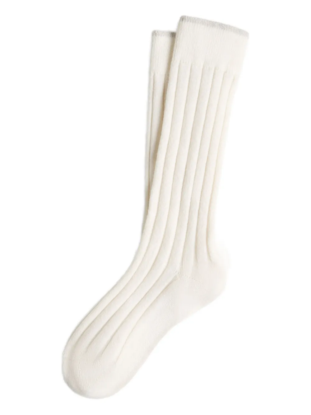 Brunello Cucinelli Rib Knit Socks In Metallic