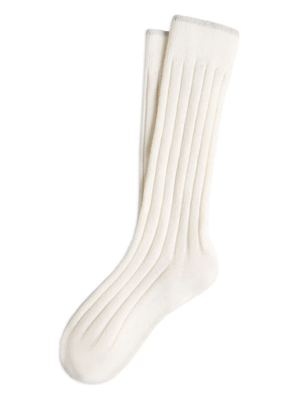 Brunello Cucinelli Kids rib knit socks | Neutrals | Image 1