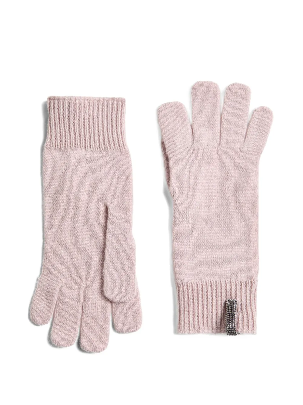 Brunello Cucinelli Kids embellishment-tab gloves | Pink | Image 1