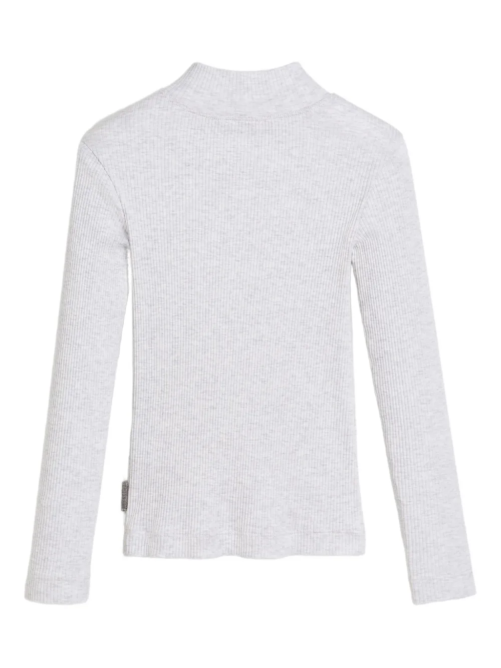 Brunello Cucinelli Kids Geribbelde coltrui Grijs