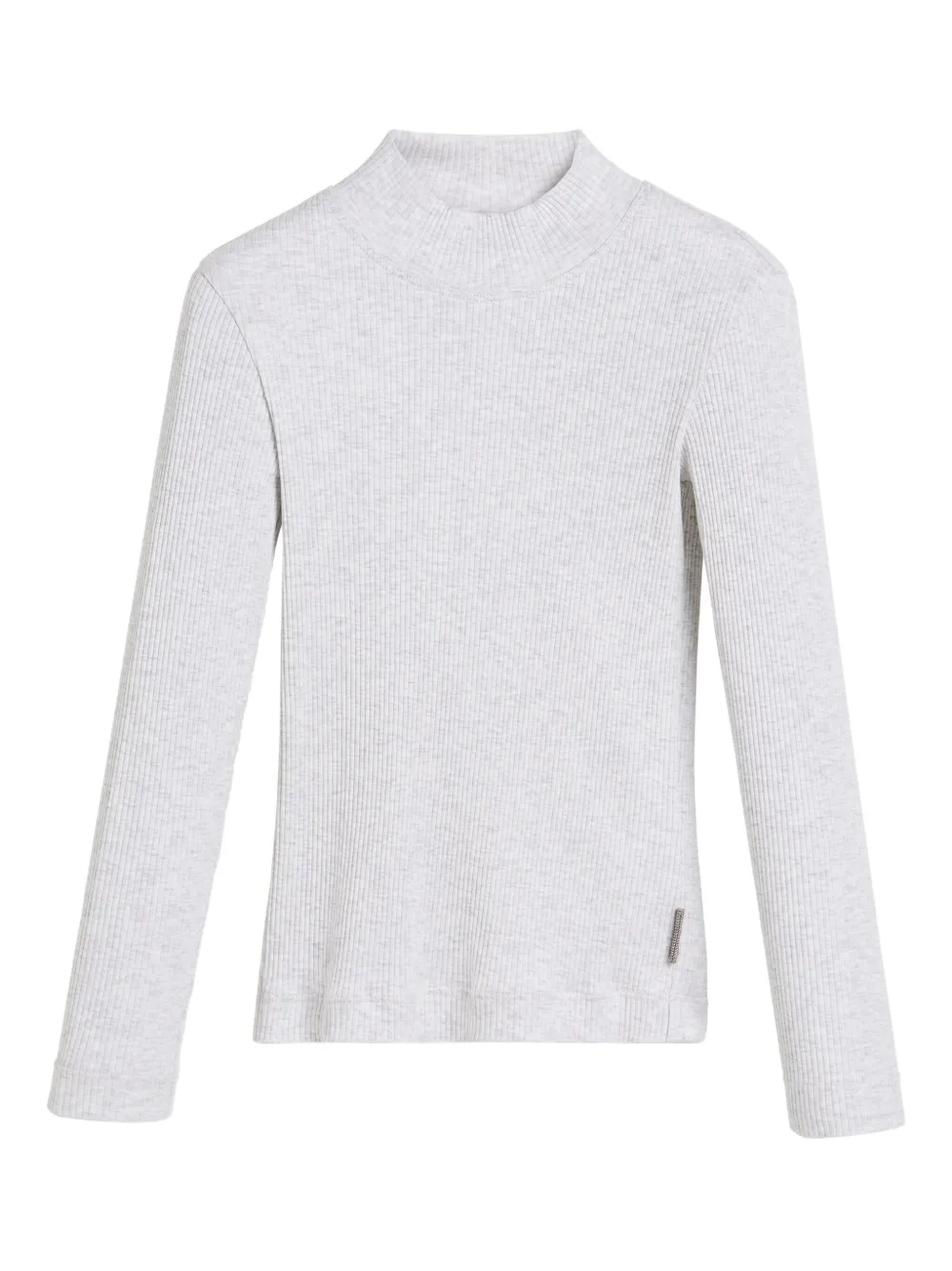Brunello Cucinelli Kids Geribbelde coltrui Grijs