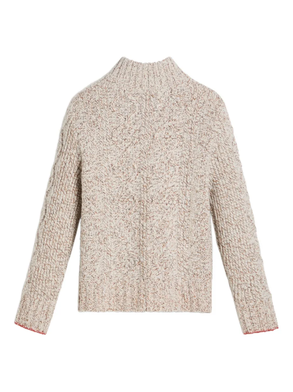 Brunello Cucinelli Kids Kabelgebreid vest met rits Beige