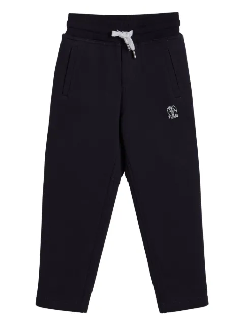 Brunello Cucinelli Kids front-detail drawstring casual trousers