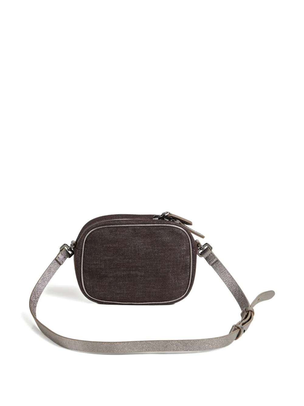 Brunello Cucinelli Kids Sparkle crossbodytas van spijkerstof Bruin