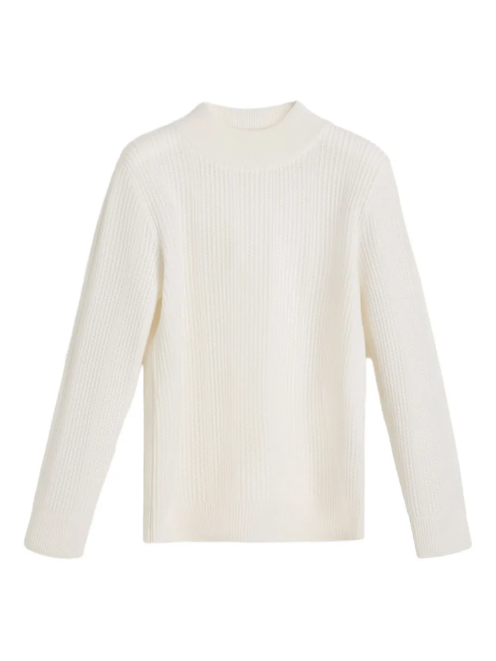 Brunello Cucinelli Kids Geribbelde trui met ronde hals Wit