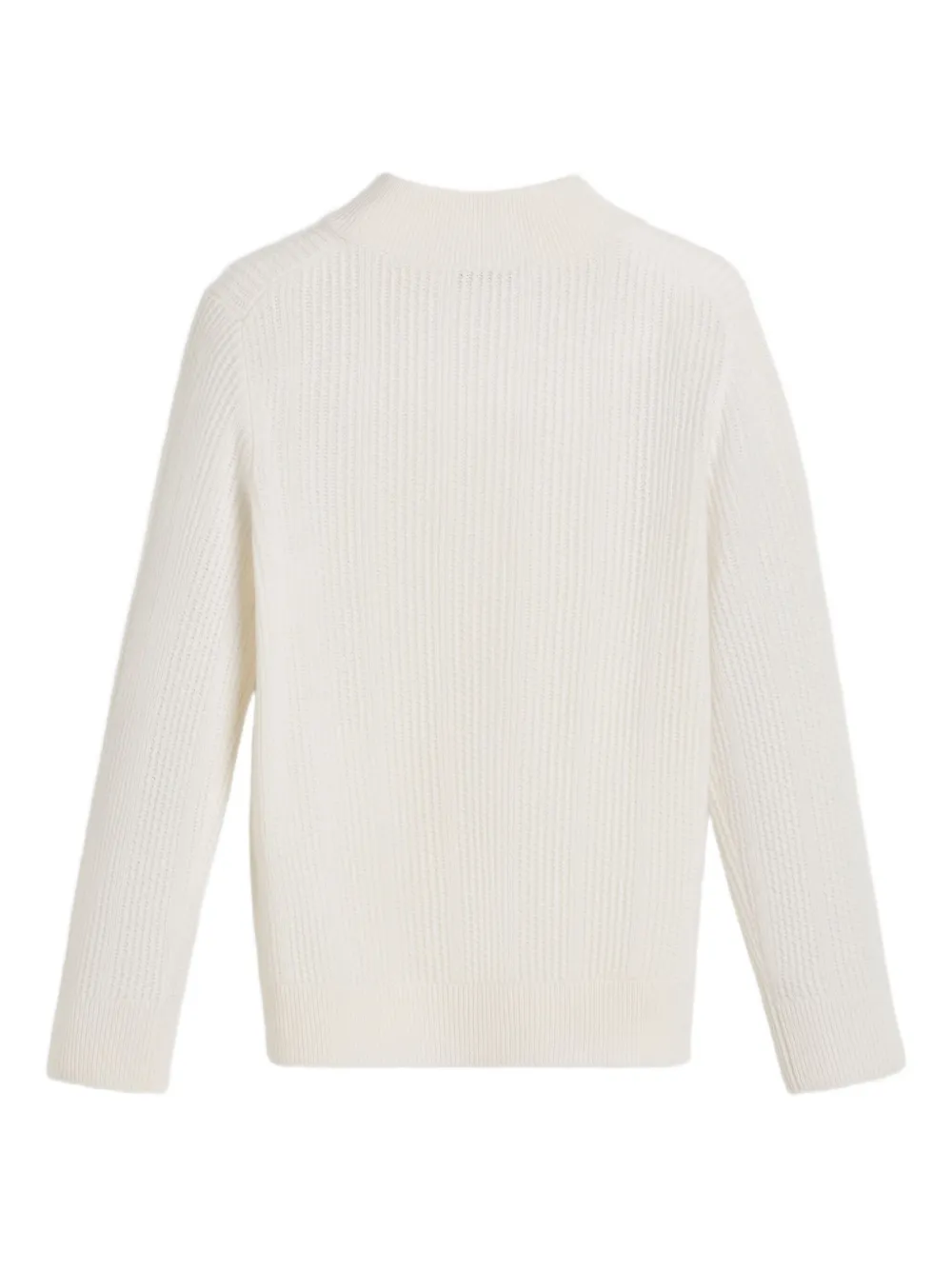 Brunello Cucinelli Kids Geribbelde trui met ronde hals Wit