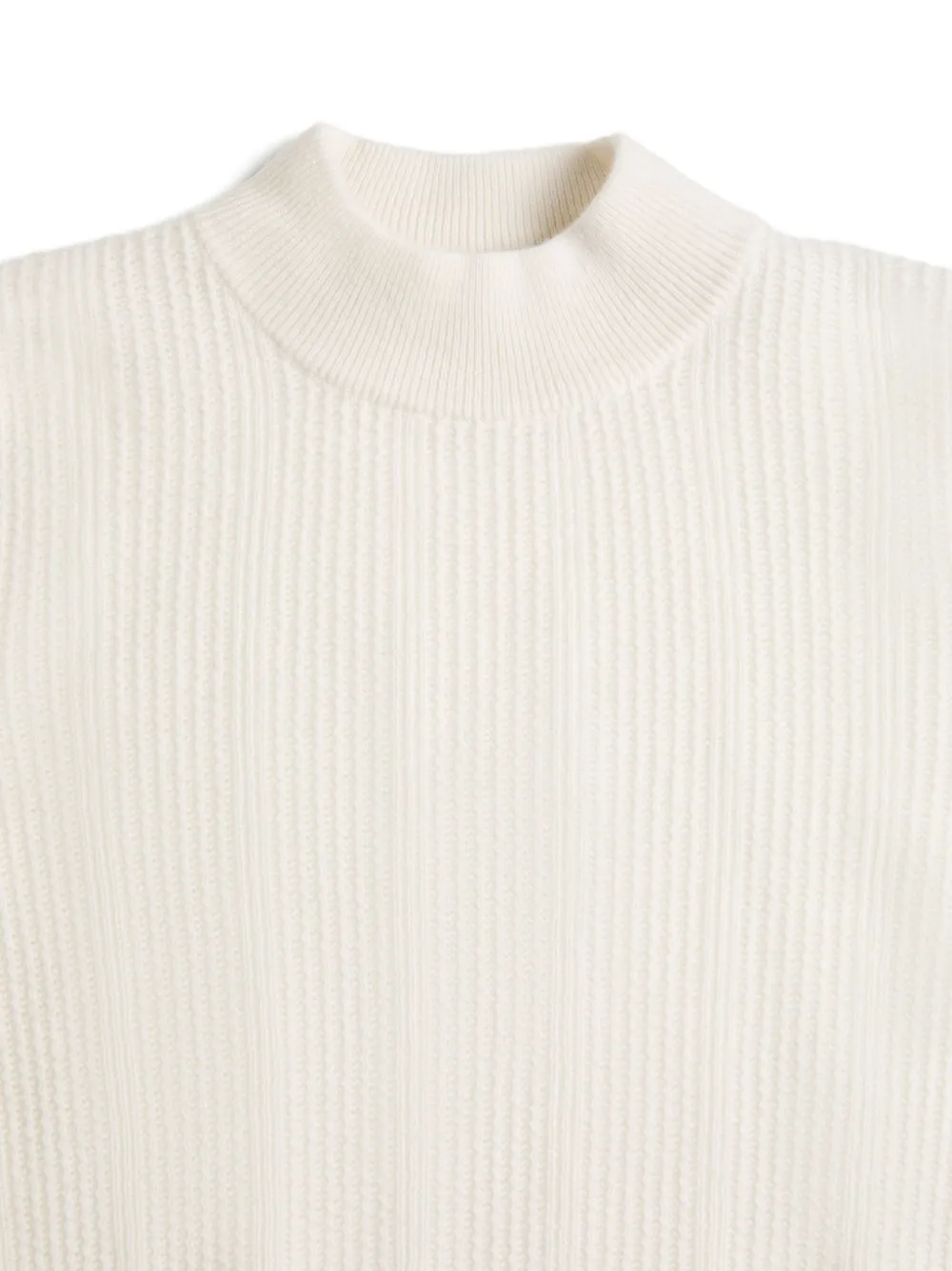 Brunello Cucinelli Kids Geribbelde trui met ronde hals Wit