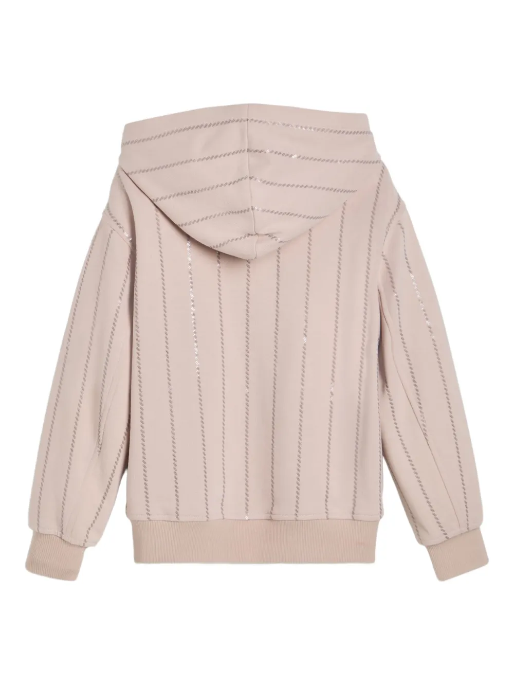 Brunello Cucinelli Kids Sweater met pailletten en capuchon Roze