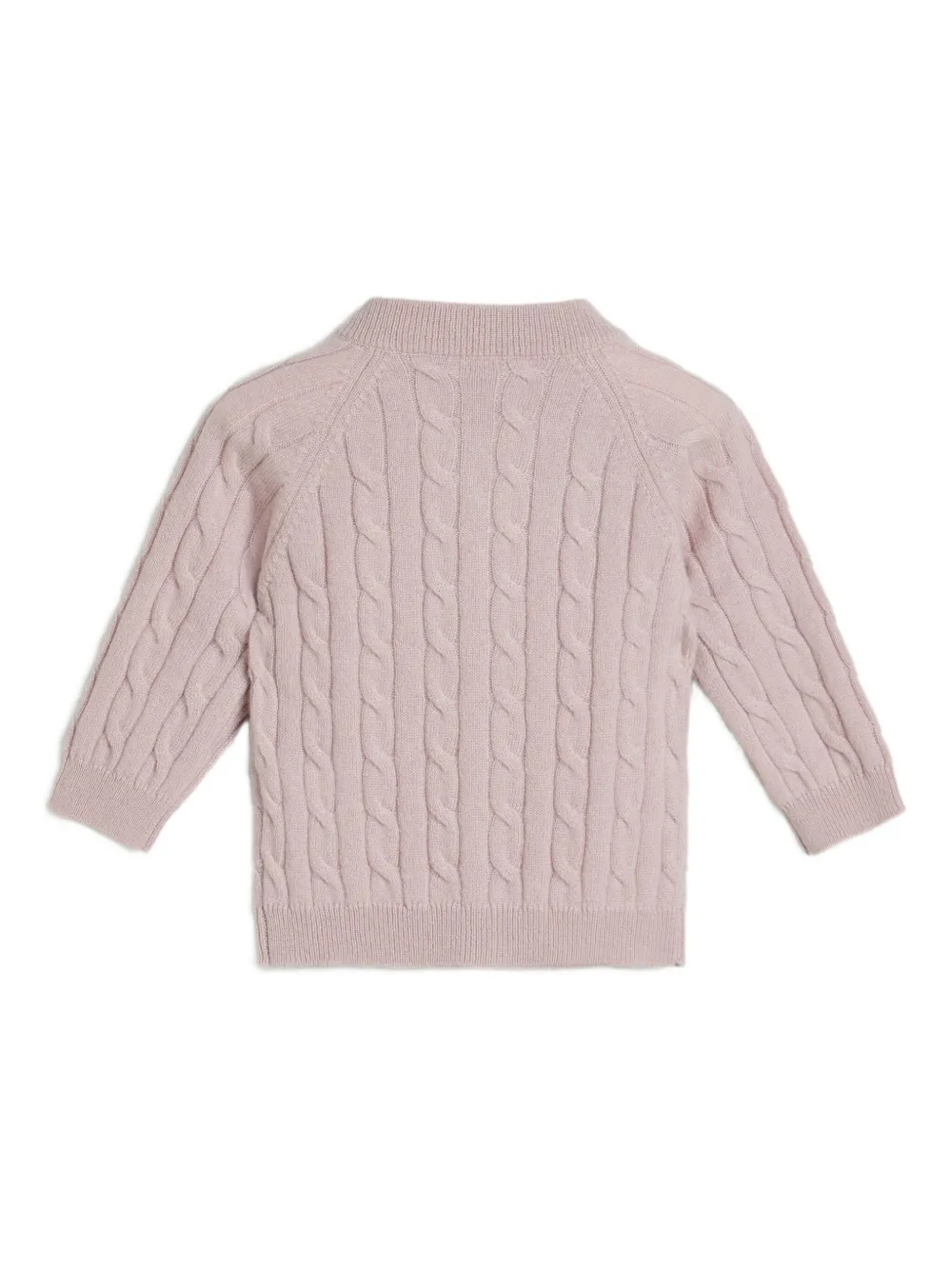 Brunello Cucinelli Kids Bernie Baby kabelgebreid vest Roze