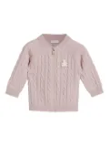 Brunello Cucinelli Kids Bernie Baby cable-knit cardigan - Pink