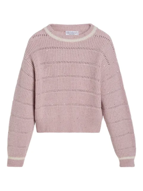 Brunello Cucinelli Kids textured ribbed sweater