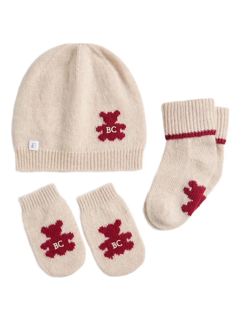 Brunello Cucinelli Bernie Beanie (set Of Three) In Brown