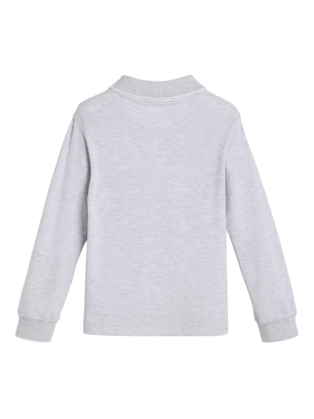Brunello Cucinelli Kids piqué long-sleeve polo shirt | Boys Polo Shirts | Image 2
