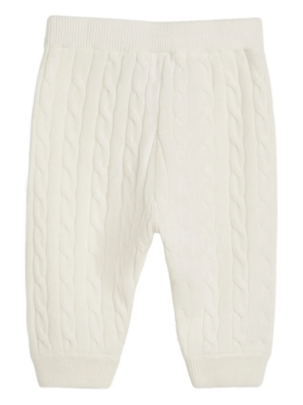 Brunello Cucinelli Kids Bernie Baby kabelgebreide broek Wit