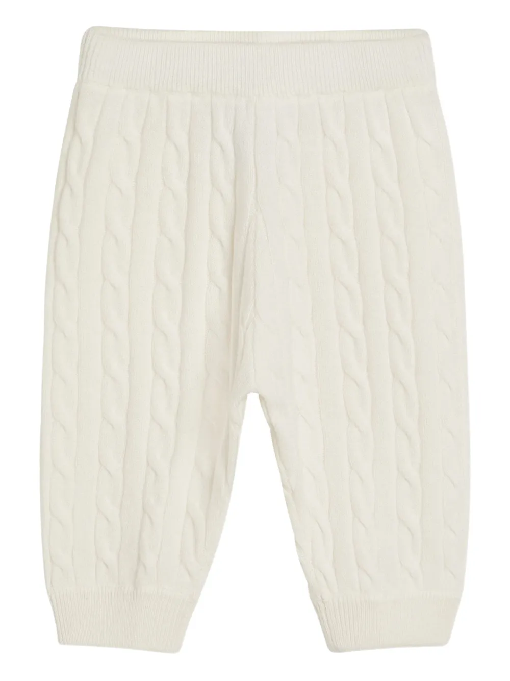 Brunello Cucinelli Kids Bernie Baby kabelgebreide broek Wit