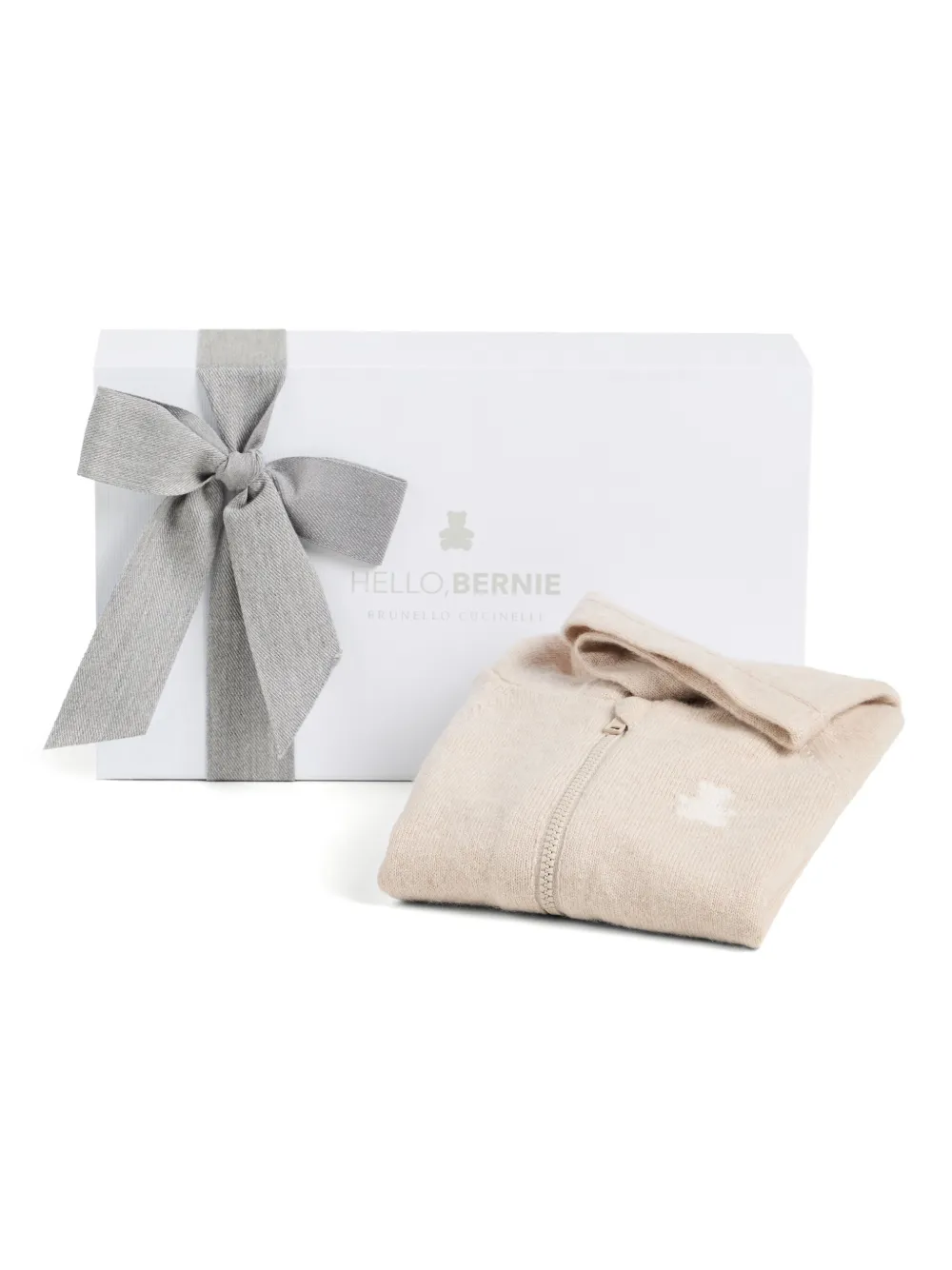 Brunello Cucinelli Kids Bernie sweater met capuchon en logo Beige