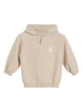 Brunello Cucinelli Kids Bernie hooded bear-logo sweatshirt - Neutrals