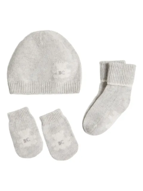 Brunello Cucinelli Kids logo-embroidered teddy-bear beanie-socks set