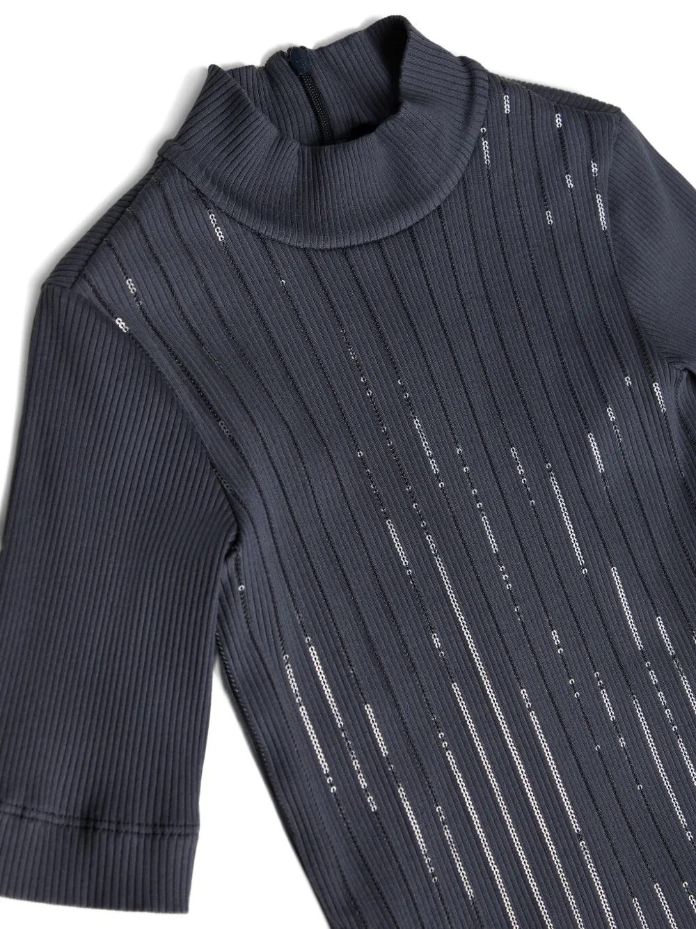 Brunello Cucinelli Geripptes Oberteil Mit Pailletten In Black