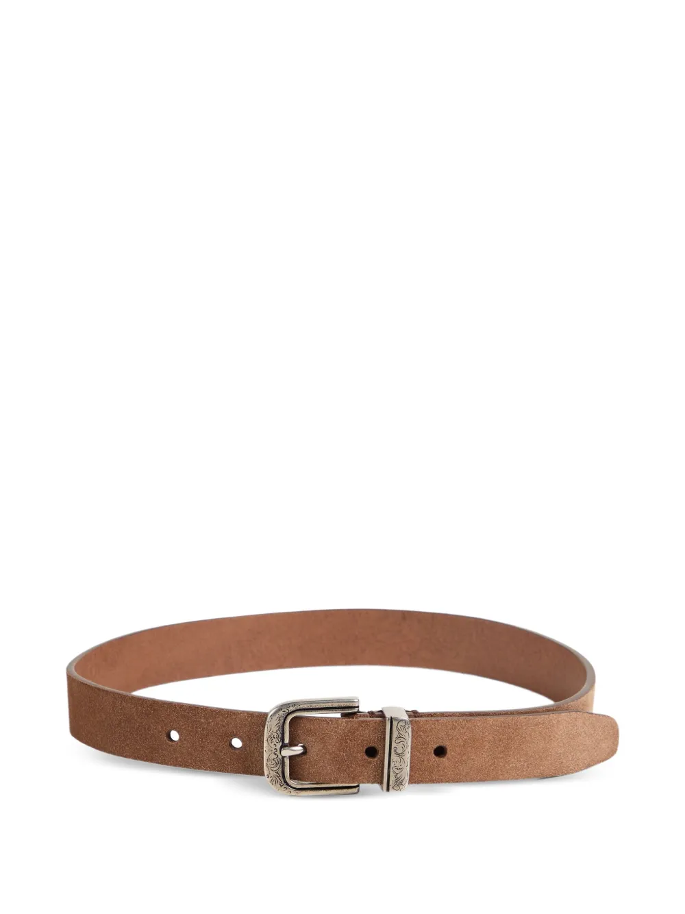 Brunello Cucinelli Kids ceinture en daim à boucle | marron | Image 1