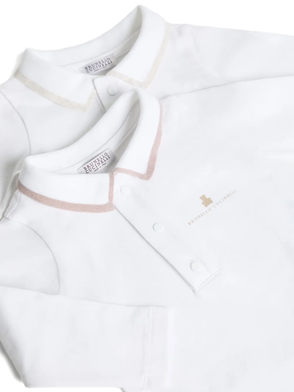 Brunello Cucinelli Kids Baby Bernie romperset - Wit