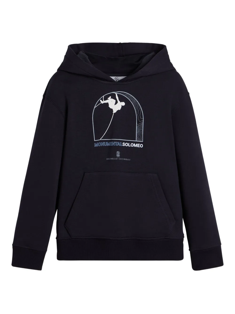 Brunello Cucinelli Kids Hoodie met print Zwart