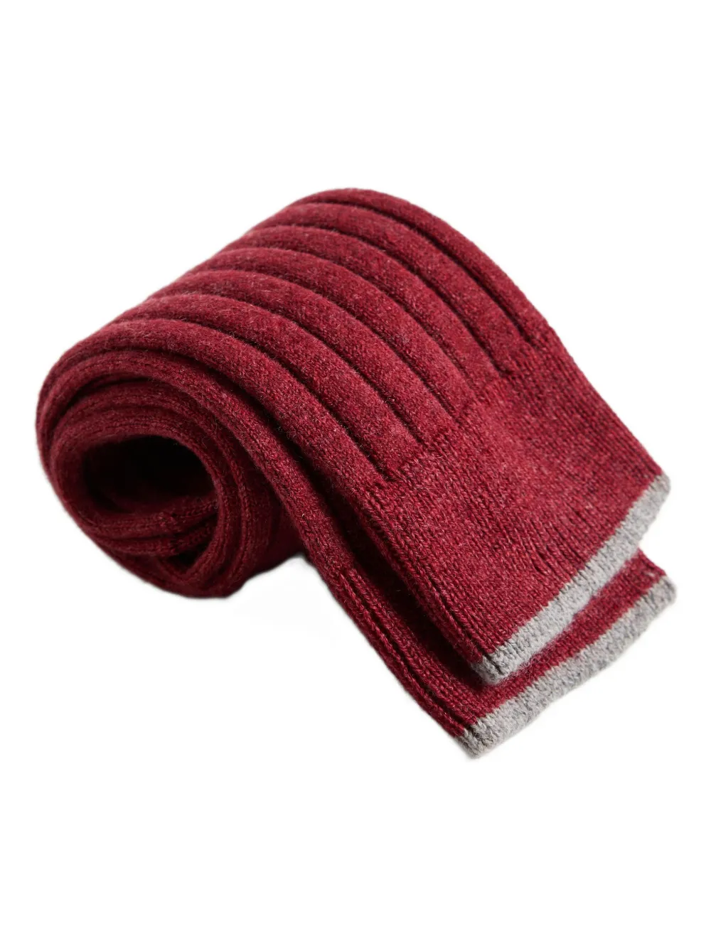 Brunello Cucinelli Rib Knit Socks In Burgundy