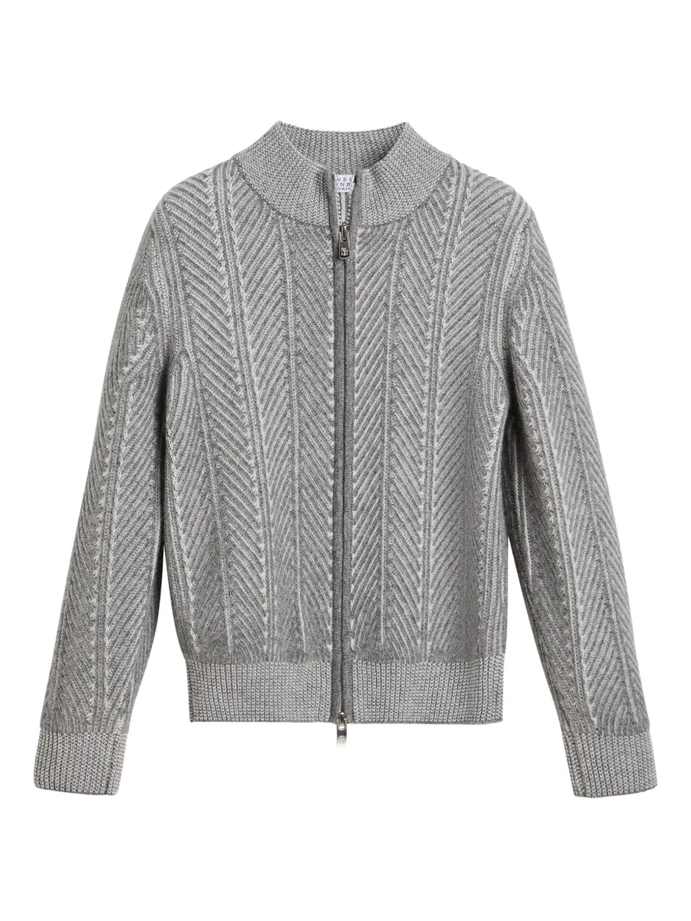 Brunello Cucinelli Kids Vanisé vest met rits Grijs