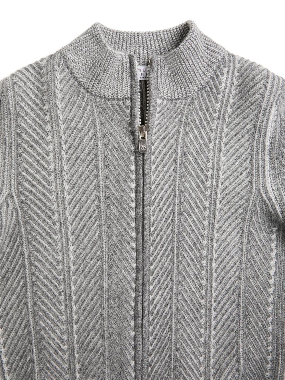 Brunello Cucinelli Kids Vanisé vest met rits Grijs