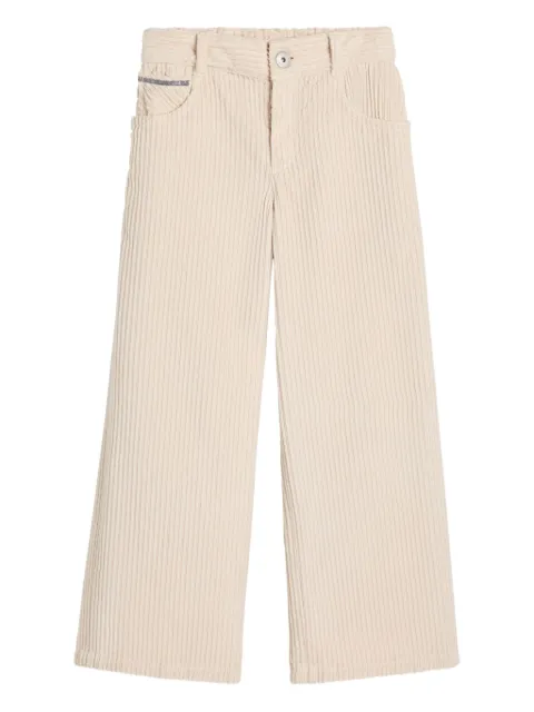 Brunello Cucinelli Kids pantalones de pana acampanados